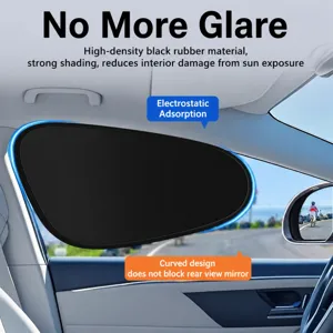 Auto Fenstersonnenschutz Privatsphäre Vorhang UV-Schutz Wärmeisolierung Elektrostatischer Aufkleber Universell Passend Seitenblende