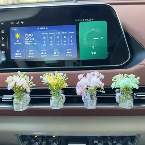 Auto Lüftungsschlitz Mini Blumenvase Parfüm Diffusor, süße kreative Innendekoration Ornamente.