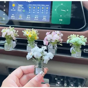 Auto Lüftungsschlitz Parfüm Mini Blumen Vase Aromatherapie Flasche süße Auto Dekoration