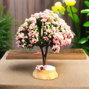 Árbol de cerezo artificial bonsái en miniatura decoración de escritorio oficina bricolaje