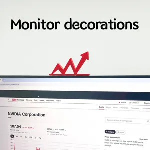 Aandelen K-Lijn Grafiek Ornament Roestvrij Staal Desktop Auto Monitor Decoratie Met Zelfklever