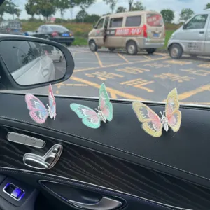 Beautiful butterfly car decor ornament for dashboard or air vent, cute interior accessories.