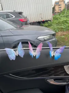 Beautiful butterfly car air vent clip with pearls and gradient wings for interior decor