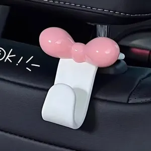 Car seat back hook pink bow cute dopamine auto interior storage organizer hanger accessory