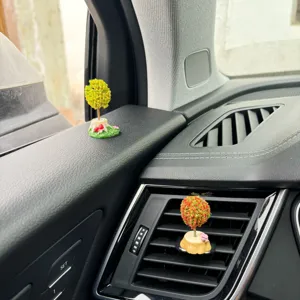 Mini albero ornamento auto cruscotto micro paesaggio pianta artificiale decorazione interna