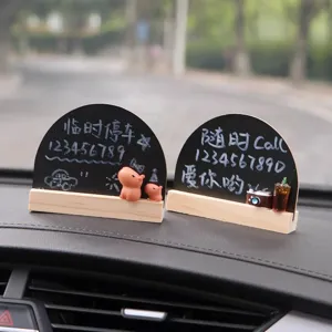Cute Capybara Car Temporary Parking Card Sign Mini Blackboard Desktop Ornament
