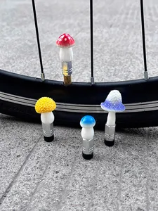 Tappi Valvola Pneumatico Bicicletta Fungo Carino Resina Creativa Coperture Antipolvere in Metallo per Presta Schrader Accessori Ciclismo