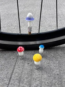 Simpatici tappi valvola pneumatico bici fungo set decorativo per valvola presta vista principale