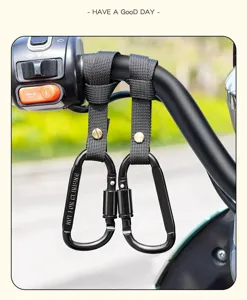 Gancio manubrio scooter moto universale moschettone cinturino per appendere forte