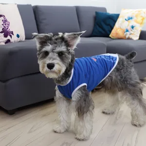 Summer pet dog vest breathable puppy clothes blue sleeveless shirt for small dogs daily wear