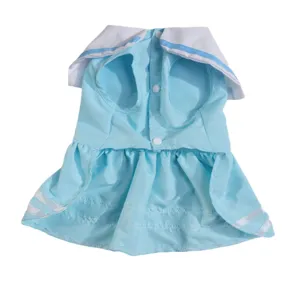 Summer pet sailor dress for cats and dogs, breathable and comfortable pet clothes.