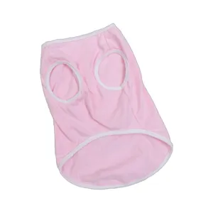 Pink cute pet vest for dogs cats breathable summer pet apparel pink sleeveless puppy shirt