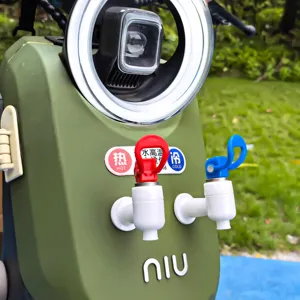 Funny Water Dispenser Car Tail Sticker Creative Motorcycle Decorative Ornament Hot And Cold Faucet Car Accessory
