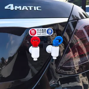 Funny car water dispenser decoration sticker creative rear ornament hot and cold taps