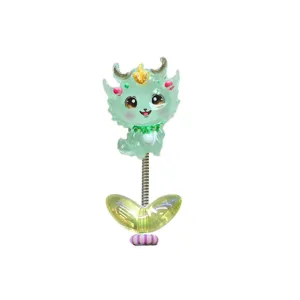 Mignon dragon vert décoration tableau de bord voiture jouet ressort accessoire auto