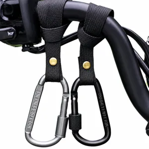 Gancio per moschettone da manubrio per moto universale cinturino portaoggetti per casco