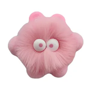 Monstruo rosa suave clip ventilacion coche lindo peluche decoracion de interior 1pz