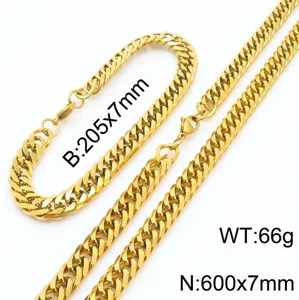 Ensemble Collier Et Bracelet En Chaine Cubaine En Acier Inoxydable Chaine Maillons Géométriques Minimaliste Bijoux De Mode Pour Hommes Et Femmes