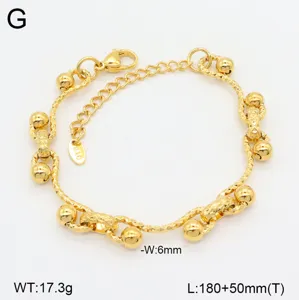 Bracelet De Chaîne Double Couche Plaqué Or En Acier Inoxydable Pour Femmes Mode Géométrique Bijou De Poignet Minimaliste Cadeau