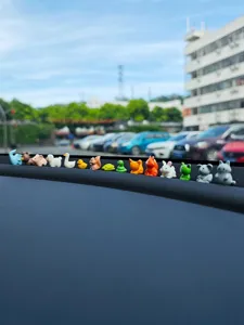 Süße Tier Auto Armaturenbrett Figuren Set, Miniatur Harz Cartoon Puppen für Auto Innendekoration