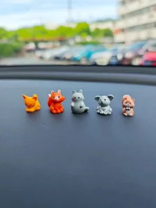 Süße Tier Auto Armaturenbrett Dekoration Set, Mini Cartoon Figuren für Autoinnenraum.