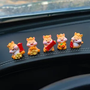 Mignons ornements de tableau de bord de voiture poney porte-bonheur en résine set 2026