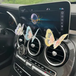 Car air vent butterfly clip aromatherapy decoration cute auto interior ornament accessory
