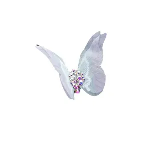 Decoración de clip de ventilación de coche mariposa de malla de cristal, adorno brillante.
