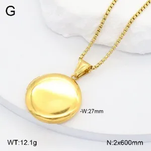 Collier Pendentif Médaillon Cœur Ajouré en Acier Inoxydable Plaqué Or Vintage Rond Boîte à Photo Mémoire Bijoux Pour Femmes