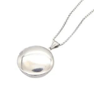 Collier pendentif médaillon rond en acier inoxydable pour hommes, bijoux vintage en métal.