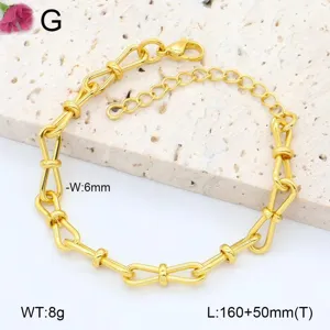 Bracelet de chaîne en trombone en acier inoxydable plaqué or minimaliste pour femme.
