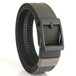 Hommes Ceinture Tactique Double Couche Épaissie Ceinture en Nylon Extérieur Boucle Automatique en Alliage de Zinc Ajustable