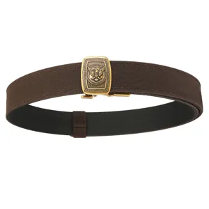 IPSC tactical nylon belt with hardened double-layer and an eagle crest gold buckle