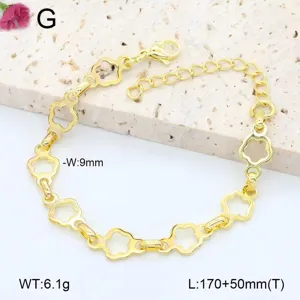 Bracelet de chaîne de fleurs creuses plaqué or en acier inoxydable pour femmes bijoux de mode