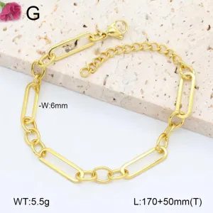 Vue détaillée du bracelet chaîne trombone minimaliste en acier inoxydable doré détail