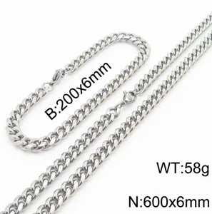 Chaîne cubaine en acier inoxydable bijou hip hop collier bracelet maille gourmette détail