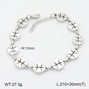Bracelet en acier inoxydable 12 signes astrologiques charm femme bijou tendance