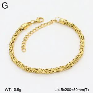 Bracelet en chaîne torsadée en acier inoxydable doré pour femmes bijoux élégants.