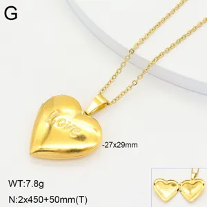 Détail de collier médaillon cœur en acier inoxydable, pendentif photo avec gravure Love.
