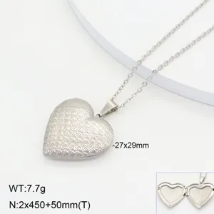 Collier médaillon cœur en acier inoxydable pendentif photo cadeau romantique de couple