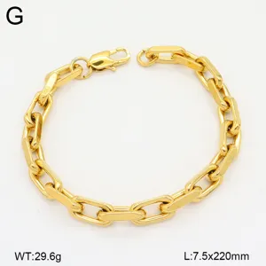 Bracelet à maillons gros tons or pour femmes bijoux en acier inoxydable accessoire design élégant