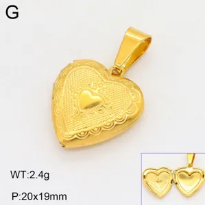 Gouden hart medaillon hanger 20x19mm 2.4g open fotomedaillon ketting stijlvol mode accessoire