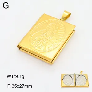 Collier Pendentif Médaillon en Acier Inoxydable Vintage Ouvrant Porte-Photo Carré Rond Forme de Livre Bijoux pour Femme