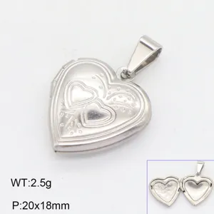 Pendentif Médaillon Cœur Vintage en Acier Inoxydable Boîte Cadre Photo Ouvrable Cadeau de Bijoux pour Femmes