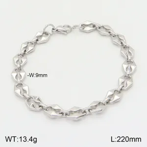 Bracelet en chaîne géométrique en acier inoxydable pour homme et femme, style hip-hop, largeur 9mm.