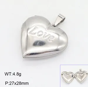 Pendentif medaillon coeur argent collier ouvrable cadre photo accessoire bijou mode