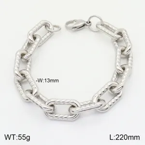 Bracelet Chaîne en Acier Inoxydable Hip Hop Unisexe Bracelets à Maillons Géométriques Mode Bijoux Punk Cadeau pour Hommes Femmes