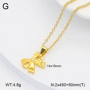 Collier pendentif nœud doré avec chaîne délicate, design minimaliste élégant pour les femmes.