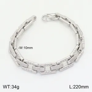 Vue détaillée du bracelet gourmette hip-hop en acier inoxydable, montrant la texture des maillons.