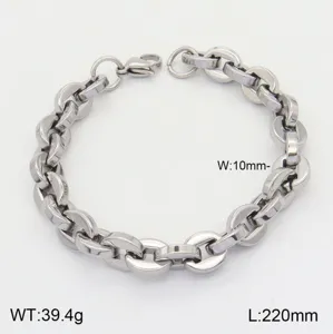 Bracelet en acier inoxydable maillon lourd pour homme et femme, largeur 10mm longueur 220mm bijoux